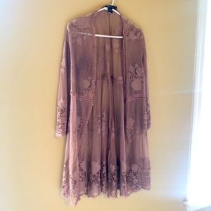 Mauve pink cover up